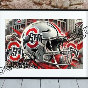 Ohio State Buckeyes National Champions 17x11 Poster Art Print